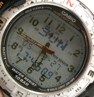 カシオ腕時計(CASIO)Pro Trek/prt50/1375表示確認