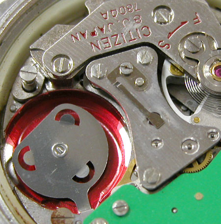 腕時計シチズンCOSMOTRON電子ウォッチ電池格納部