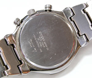 シチズン腕時計(CITIZEN)オキシー0510裏蓋