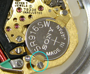 シチズン腕時計(CITIZEN)Leopard7933ワンピース電池押さえ