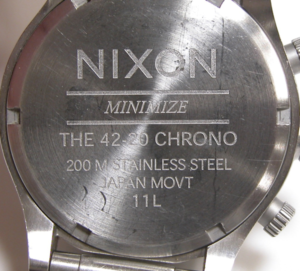 NIXON THE 42-20 電池交換メンテナンス