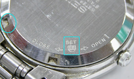 セイコー腕時計(SEIKO)8243-04070裏蓋拡大