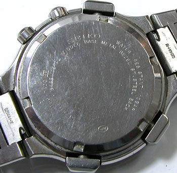 セイコー腕時計(SEIKO)1/100秒クロノグラフ7T59裏蓋