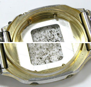セイコー腕時計(SEIKO)ワールドタイム-デジタルA708-5000ケース内部