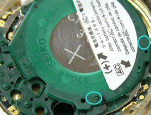 セイコー腕時計(SEIKO)ワールドタイム-デジタルA708-5000電池交換1