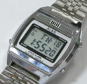 セイコー腕時計（SEIKO)ALBA音声デジタル/Y824-4000表示確認