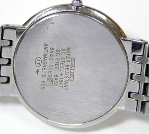 セイコー腕時計(SEIKO)ドルチェDolce/8N40-6060裏蓋