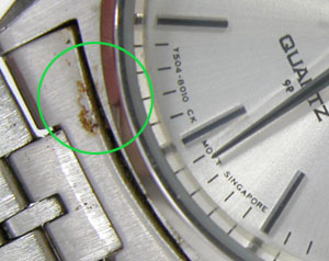 セイコー腕時計(SEIKO)ALBAアルバスタンダードY504-8010ラグ部